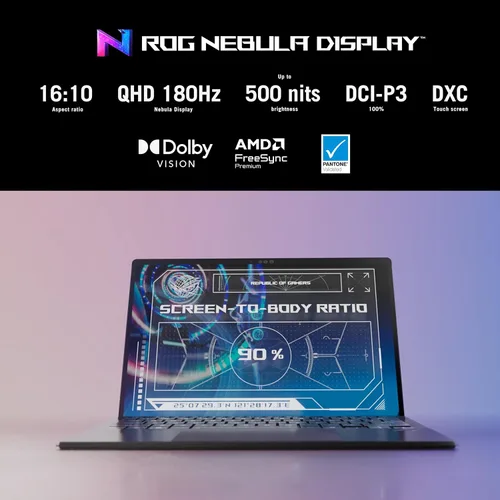 Miniatura 11 de ASUS ROG Flow Z13 (2025) Portátil para juegos, 13" ROG Nebula 16:10 2.5K 180Hz/3ms, AMD Ryzen AI MAX+ 395, RDNA 3.5 Graphics, 128GB LPDDR5X 8000MHz