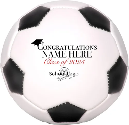 Miniatura 5 de Balón de fútbol personalizado, regalo de graduación personalizado con nombre y logotipo de la escuela para él, ella, graduado, hijo, hija