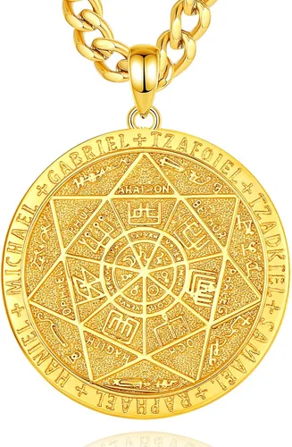 Miniatura 236 de CELESTIA Medallas de plata de ley 925 San Miguel/San Cristóbal/San Benito/San Gabriel/Virgen María/Jesús/Caravaca/Metatrón/Sello de los Siete
