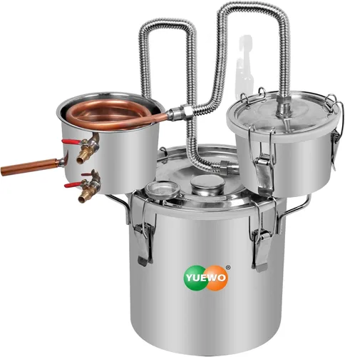 YUEWO nuevo 3 macetas DIY 8 Gal 30 litros alcohol Moonshine etanol todavía licores acero inoxidable caldera agua hogar destilador vino kit de