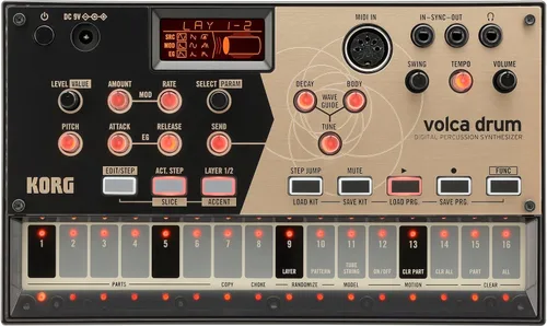 Miniatura 11 de Máquina analógica de ritmo Korg Volca Beats, Negro, S