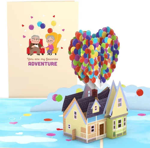 Lovepop Tarjeta desplegable diaria para ella y él – Tarjetas de felicitación 3D de Disney y Pixar para niños, niñas, hombres y mujeres – Mi aventura