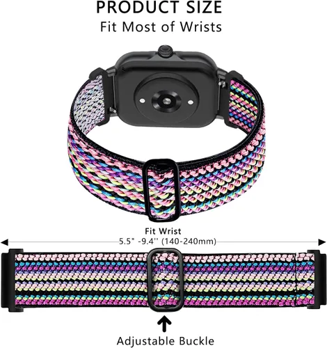 Miniatura 4 de Paquete de 4 correas elásticas para reloj compatibles con AMAZ FIT GTS/GTS2/GTS 3/GTS 2e/GTS 2 mini/GTS 4/GTR mini, correas de repuesto de nailon
