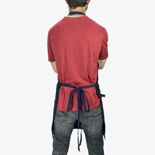 Miniatura 9 de Chef Pomodoro Delantal de chef para hombre y mujer, delantal de cocina con bolsillos y correas ajustables para el cuello, delantal de cocina 100%