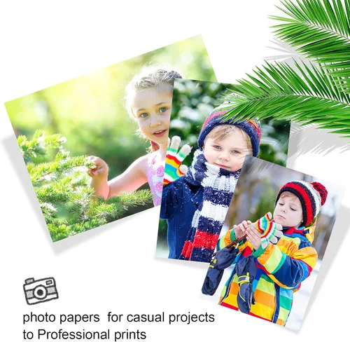 Miniatura 7 de Nuanchu Papel fotográfico brillante de 3.5 x 5 pulgadas, 4 x 6 pulgadas, 5 x 7 pulgadas, 60 hojas para impresora de inyección de tinta para fotos