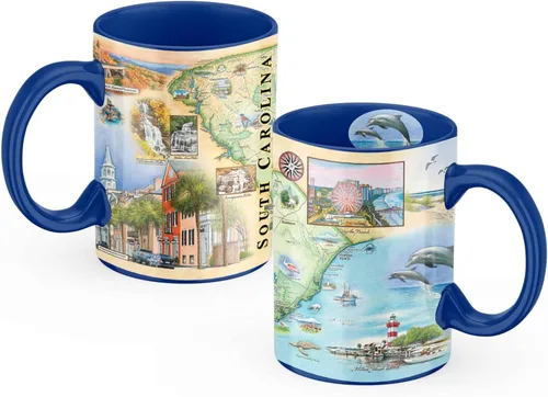 Miniatura 33 de Xplorer Maps Boston Map Taza de cerámica (16 onzas) – Taza de café sin BPA para bebidas calientes y frías – perfecta para oficina, hogar o regalo