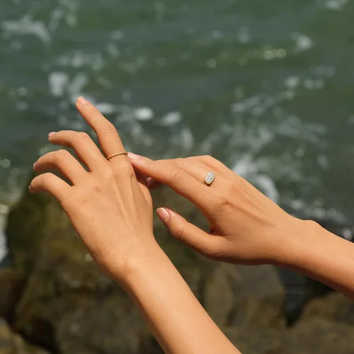 Miniatura 4 de STORYJEWELLERY Anillos de declaración para mujer, anillos de cóctel para mujer, anillo de sello Art Deco, anillos de dedo índice y meñique pavé