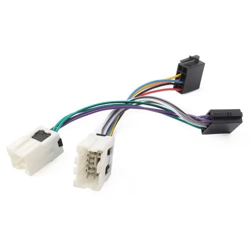 ISO - Arnés de cable de retroadaptación de radio de coche estéreo para cable compatible con Nissan X-Trail Navara Patrol Maxima adaptador de arnés