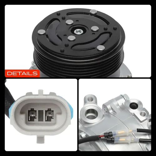 Miniatura 9 de A-Premium Compresor de aire acondicionado con embrague compatible con Buick Encore 2013-2022, Encore GX 2020-2021 y Chevrolet Sonic 2013-2020 1.4L