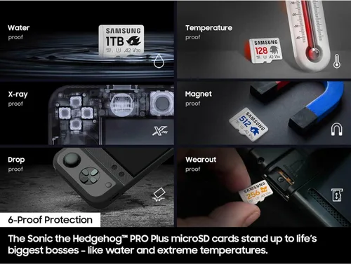 Miniatura 6 de Samsung Tarjeta de memoria microSD PRO Plus + adaptador, microSDXC de 128 GB, hasta 180 MB/s, Full HD y 4K UHD, UHS I, C10, U3, V30, A2