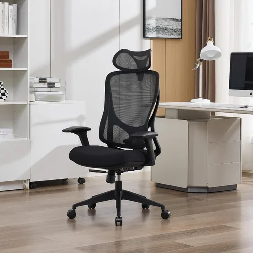 Miniatura 2 de Nouhaus Apertura - Silla ergonómica de oficina, sillas de escritorio de oficina en casa con soporte lumbar ajustable y reposacabezas, soporte Negro