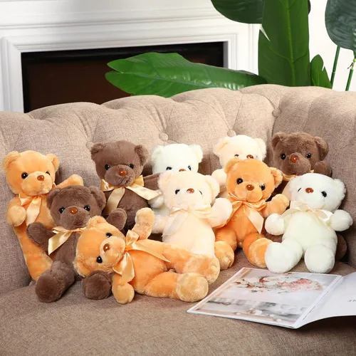 Miniatura 7 de Skylety 10 osos de peluche a granel de 12 pulgadas, osos de peluche suaves de regalo con lazo de cinta para cumpleaños, baby shower, boda