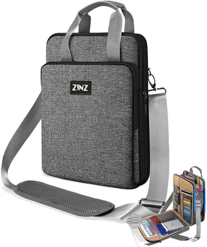Miniatura 13 de ZINZ Bolsa de hombro para laptop de 12.3-13 pulgadas, bolso expandible con compartimento para objetos de valor compatible con MacBook Air/Pro/Neo