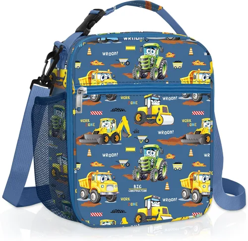 Miniatura 11 de Bolsa de almuerzo térmica aislada para niños Clastyle Sport Ball, grande, azul, con enfriador térmico, para niños, para picnic, escuela, canasta