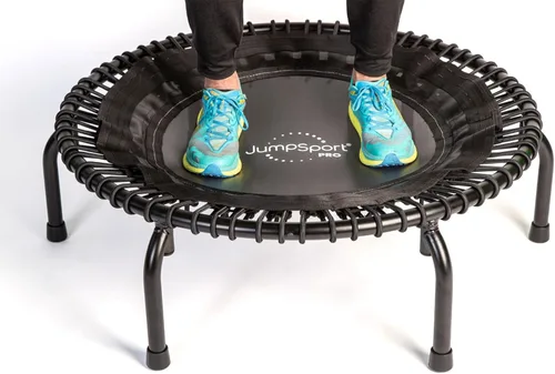 Miniatura 8 de JumpSport 350 PRO 39 Inch Fitness Trampoline Indoor Rebounder Cardio Workout Equipment 300 lb Capacity Negro mate