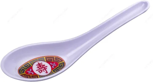 Miniatura 4 de M.V. Trading M7003BBV Soba de melamina asiática, cucharas de arroz/cuchara china de sopa Won Ton, bambú azul, 0.75 onzas, 5-5/8 pulgadas de largo x