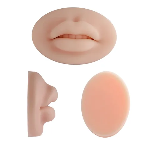 Miniatura 5 de Amber Lash Práctica de tatuajes de imitación de piel y cuerpo para una experiencia realista de PMU (labio de silicona 3D, 3 piezas)