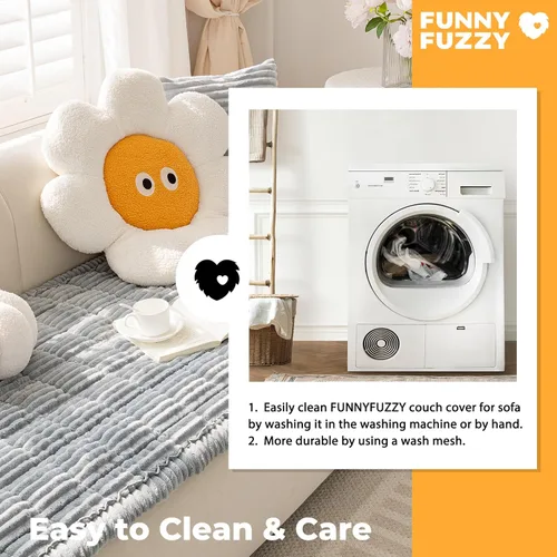 Miniatura 6 de FUNNY FUZZY Fundas de sofá para mascotas, protector lavable para perros, fundas de sofá de franela para perros, aptas para mascotas, tapete