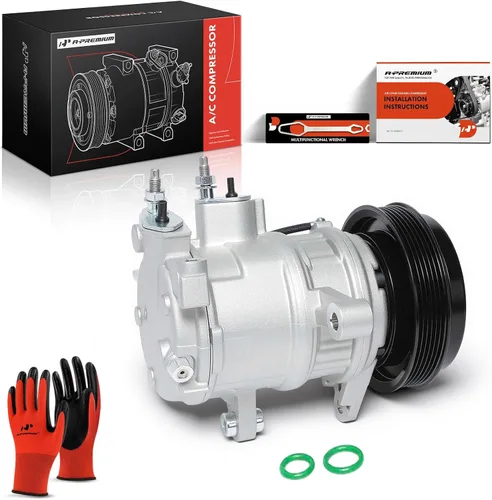 Miniatura 10 de A-Premium Compresor de aire acondicionado con embrague compatible con Chrysler Aspen, Dodge Durango, Jeep Commander, Volkswagen Touareg