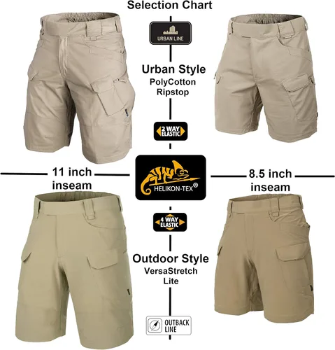 Miniatura 4 de helikon-tex Hombre Urban Tactical Pantalones Cortos 8.5" Taiga Verde