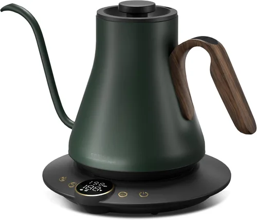 Miniatura 9 de INTASTING - Hervidor eléctrico de cuello de cisne con control de temperatura de ±1℉ para café y té de infusión, calentamiento rápido, acero
