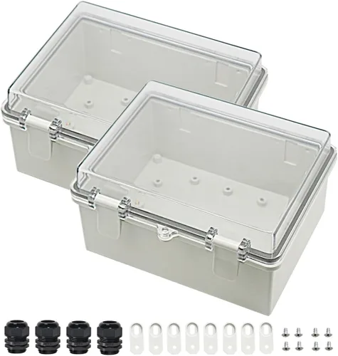 Miniatura 12 de Zulkit Caja de conexiones ABS de plástico a prueba de polvo e impermeable IP65 Cajas eléctricas universales con carcasa de proyecto para exteriores