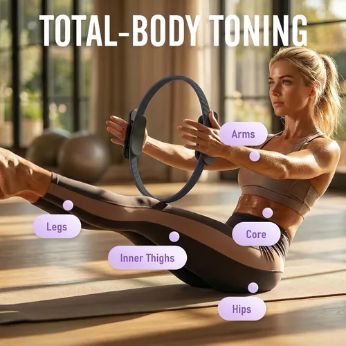 Miniatura 2 de JKSHMYT Anillo de pilates para mujer, equipo de pilates – 14.5 pulgadas ejercicio mágico en casa, Better me Pilates Essentials Starter Set