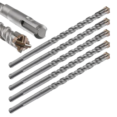 Miniatura 42 de Wensilon Kit de brocas para hormigón de 8 pulgadas, material de carburo de doble rosca de tipo cruzado, adecuado para hormigón, ladrillo, paredes