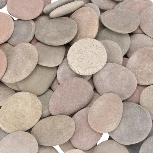 Miniatura 5 de Aproximadamente 100 piezas de rocas para pintar, 2.2"-3.5", planas, suaves - de río, para manualidades, piedras de bricolaje DIY, 18 libras