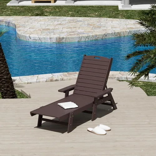 Miniatura 28 de WestinTrends Malibu Poly - Tumbona reclinable azul marino