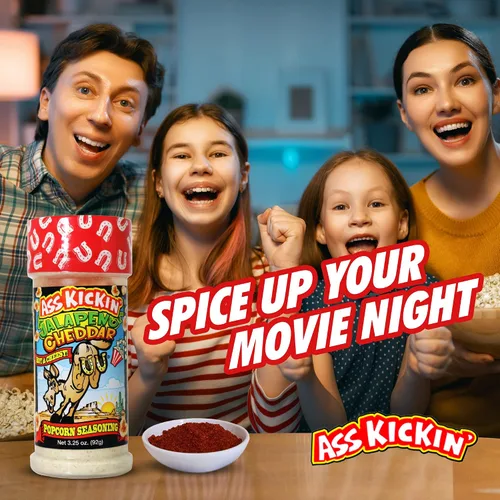 Miniatura 6 de ASS KICKIN' Condimento de palomitas de maíz cheddar de jalapeño, ideal para palomitas de maíz gourmet o alitas de pollo y carne, rellenos perfectos