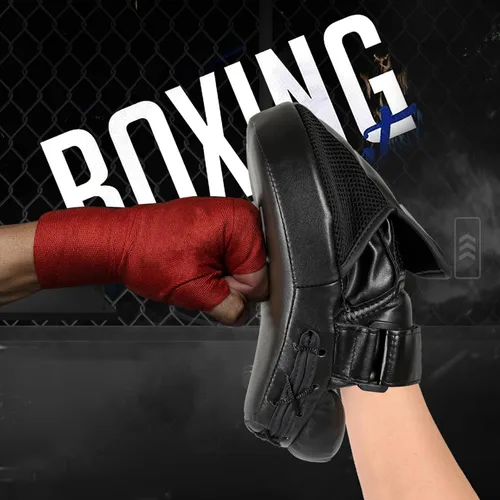 Miniatura 6 de Valleycomfy - Manoplas de boxeo para puñetazos, almohadillas de boxeo para guantes para hombres, ideal para entrenamiento de boxeo, kickboxing, Negro