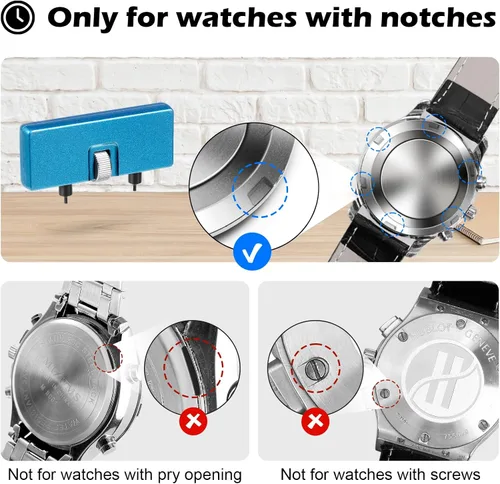 Miniatura 4 de Watch Battery Replacement Kit, Watch Back Remover for Rotate Open Watch Cover, Watch Opening Tool, Watch Strap Removal, Watch Case Opener with