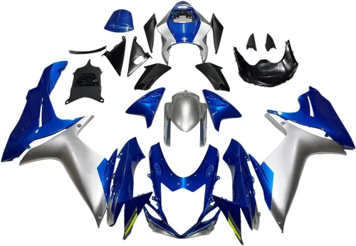 Miniatura 386 de Kit de carenado de inyección azul, negro y blanco para Suzuki GSXR600 GSX750 2006 2007 GSXR 600 GSX-R750 06 07 ABS Carenado de plástico completo