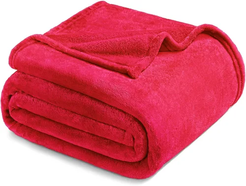 Miniatura 62 de Exclusivo Mezcla Manta de vellón para sofá, cama, súper suave y cálida, para uso en todas las estaciones, acogedora, afelpada, ligera, azul hielo