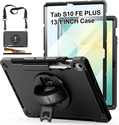 Miniatura 13 de Funda para Galaxy Tab S6 Lite de 10.4 pulgadas 2024/2022/2020: funda de TPU de grado militar a prueba de golpes con protector de pantalla - soporte