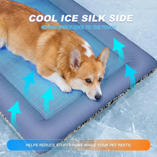 Miniatura 3 de Tapete refrescante para perros, cama autocalentable para gatos, cama reversible cálida y refrescante, almohadilla cálida para gatos de invierno