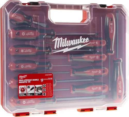 Miniatura 6 de Milwaukee Juego de 12 destornilladores Tri-Lobe 4932472003, rojo