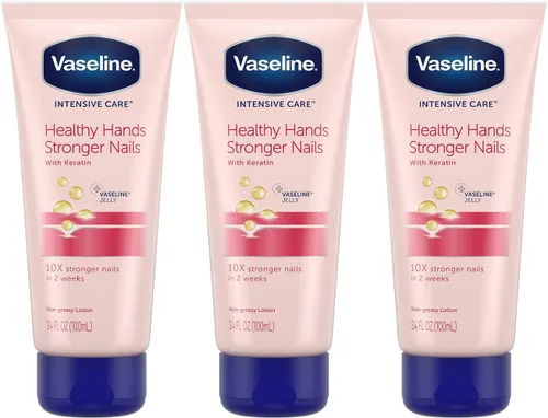 Vaseline Intensive Care Healthy Hand Stronger Nails Lotion, 3.4 onzas líquidas (paquete de 3)