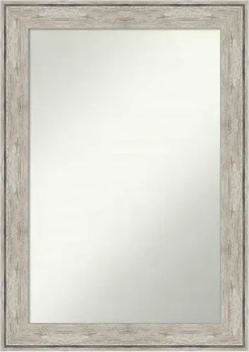 Miniatura 359 de Amanti Art Espejo de baño plateado para sobre fregadero, 28 x 47 pulgadas, espejo rectangular de plata imperial, marco de madera tradicional de gran