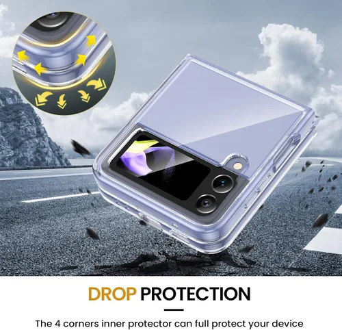 Miniatura 6 de VEGO Funda para Samsung Galaxy Z Flip 4, [antiamarillo] delgada y fina funda protectora de TPU de alta calidad a prueba de golpes para Samsung