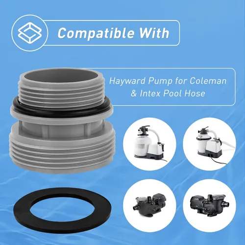 Miniatura 3 de Kit de adaptadores de conversión de manguera compatible con Intex Coleman 4560 de 1.575 in a 1 1/2 pulgadas, kit de conversión para manguera