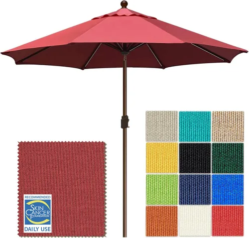 Miniatura 30 de EliteShade USA Sombrilla de Mercado de 9 Pies con Garantía de 10 Años Sin Decoloración, Sombrilla de Patio, Sombrilla de Mesa para Exteriores