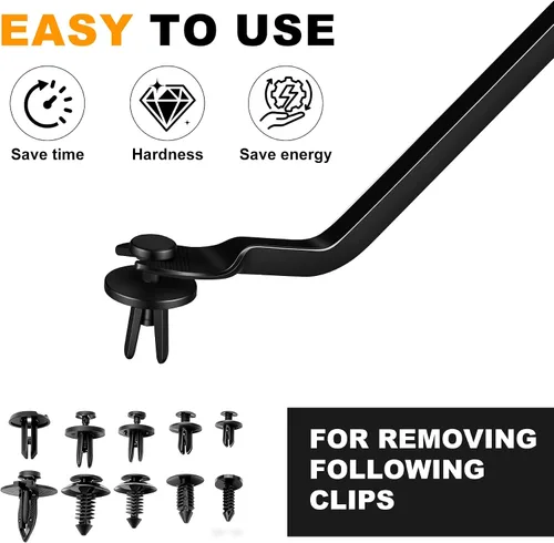 Miniatura 4 de EldHus Herramienta Removedora de Sujetadores de Automóvil - Herramienta de Remoción de Panel de Puerta Kit Extractor de Clips Automotrices, Remover