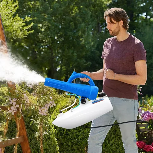 Miniatura 4 de Tanque de 5 L (1.3 galones), nebulizador frío eléctrico portátil ULV de 700 W de flujo ajustable con cable de alimentación largo de 17 pies