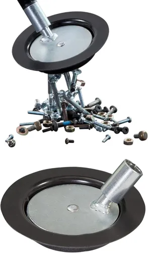 Miniatura 8 de Kit combinado de imán de liberación rápida 2 en 1, barredora magnética de 14 pulgadas y disco de 3 pulgadas para una fácil limpieza de residuos
