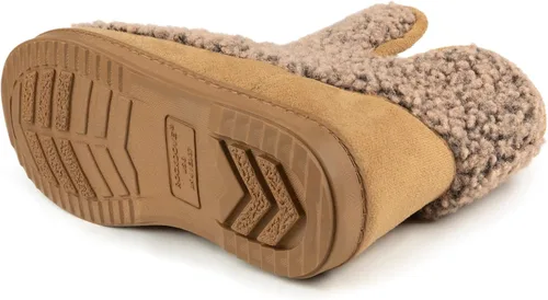 Miniatura 5 de RockDove - Pantuflas estilo botín de forro polar con espuma viscoelástica y suela de goma para mujer