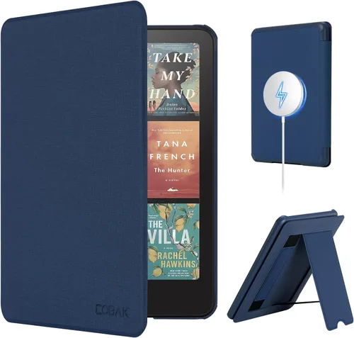 CoBak Lightweight Stand Case for TCL 7" 12th Gen 2024 and Colorsoft with Right Hand Strap - Compatible with iPhone MagSafe, for Samsung/Belkin/Anker