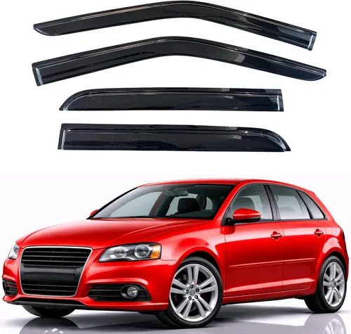 Miniatura 17 de KPY Visor de ventana compatible con Hyundai Tucson 2021-2025, 4 piezas de deflector de ventilación para ventana lateral, estilo Mugen, protector