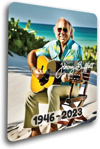 RIP Jimmy Buffett - Adhesivo adhesivo para automóviles, camiones, ventanas, parachoques, portátiles, tazas, paredes, 5.5 x 4.5 pulgadas